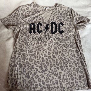 AC/DC Women’s Leopard Print T-Shirt